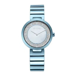 titan Quartz Analog Blue Dial Stainless Steel Strap Watch for Women-NS95162QM02 image 1