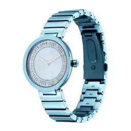 titan Quartz Analog Blue Dial Stainless Steel Strap Watch for Women-NS95162QM02 image 4