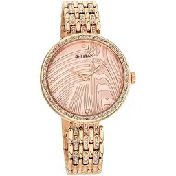 titan Animalia Quartz Analog Rose Gold Dial Rose Gold Stainless Steel Strap Watch for Women - NT95129WM01-picture-28