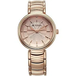 titan Aura Quartz Analog Rose Gold Dial Rose Gold Stainless Steel Strap Watch for Women-95240WM01/NT95240WM01-picture-29