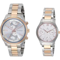titan Bandhan White Dial Quartz Multifunction Stainless Steel Strap watch for Couple-NS17332570KM01P/NT17332570KM01-picture-17