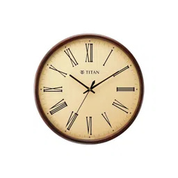 Titan Brown & White Contemporary Analogue Wall Clock-picture-17