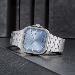 Titan Classique Slim Square Quartz Analog with Date Blue Dial Silver Stainless Steel Strap Watch For Men-picture-25