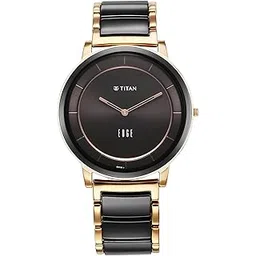 titan Edge Fusion Quartz Analog Black Dial Black Steel & Ceramic Strap Watch for Men-NS1878KD03/NT1878KD03-picture-28