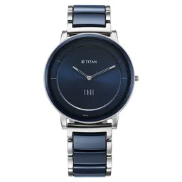 Titan Edge Fusion Quartz Analog Blue Dial Blue Steel & Ceramic Strap Watch for Men-image-24