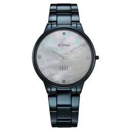 Titan Edge Metal Ladies Allure Quartz Analog Rich Mother Of Pearl Dial Stainless Steel Strap Watch For Women-image-44