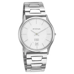 Titan Edge Metal Quartz Analog with Date Silver Dial Silver Stainless Steel Strap Watch For Men-picture-23