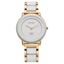 Titan Edge Purple Superheads Quartz Analog White Dial Pink Steel And Ceramic Strap Watch For Women-image-10