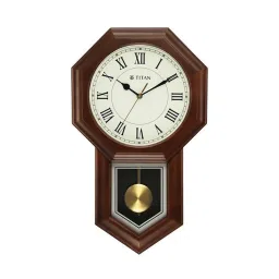 Titan Grandeur Classic White Wooden Pendulum Clock image 1