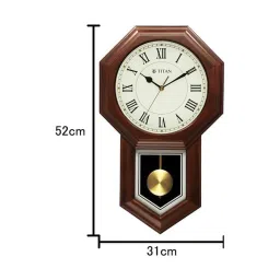 Titan Grandeur Classic White Wooden Pendulum Clock image 3