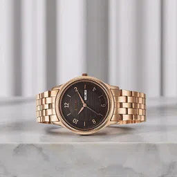 Titan Karishma Brown Dial Analog with Day and Date Stainless Steel Strap Watch for Men-picture-30