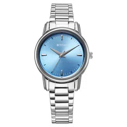 Titan Karishma Quartz Analog Blue Dial Silver Stainless Steel Strap Watch For Women-picture-22
