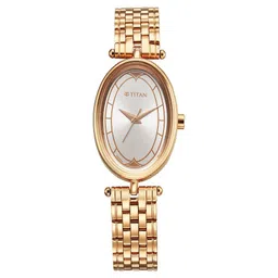Titan Karishma Quartz Analog Silver Dial Rose Gold Stainless Steel Strap Watch For Women-picture-38