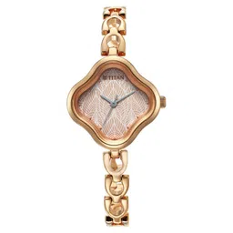 Titan Karishma Rose Gold Analog Metal Strap Watch for Women-picture-26