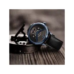 Titan Men Black Dial & Black Leather Straps Analogue Watch 1828QL04 image 1