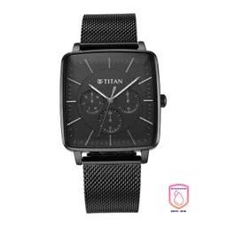 Titan Men Black Dial & Black Stainless Steel Textured Straps Analogue Watch 90147NM01-picture-19