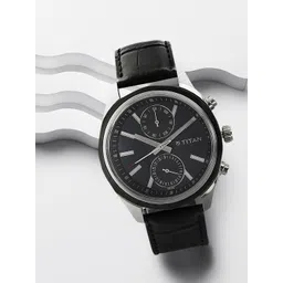 Titan Men Black Leather Analogue Watch 1733KL01-picture-41