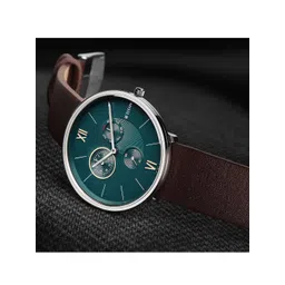 Titan Men Blue Dial & Brown Leather Straps Analogue Watch-picture-25