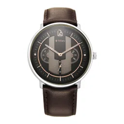 Titan Men Brown Dial & Brown Leather Straps Analogue Watch-picture-17