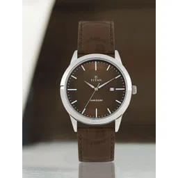 Titan Men Brown Dial Watch 1584SL04 image 1