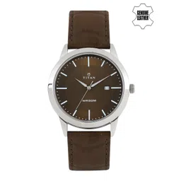 Titan Men Brown Dial Watch 1584SL04 image 2