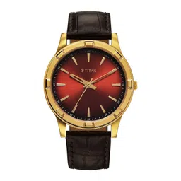 Titan Men Karishma Festive 3.0 Quartz Mahogany Brown Round Dial Watch - 10058YL01-picture-22