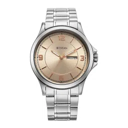 Titan Men Neo Arabic Quartz Beige Round Dial Watch - 1870SM06-image-31