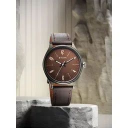 Titan Men Printed Dial & Leather Straps Analogue Watch 10024QL01-picture-40