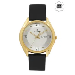 Titan Men Silver-Toned & White Dial Watch NH1578YL04-picture-11