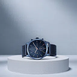 Titan Men's Sartorial Neo Splash: Blue Dial Multifunction Watch with Mesh Strap-picture-10