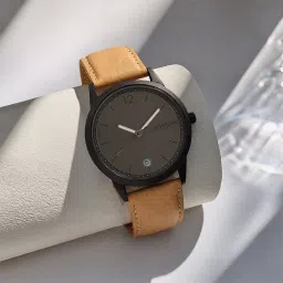 Titan Men's Timeless Style Watch: Refined Anthracite Dial and Lather Strap-picture-19