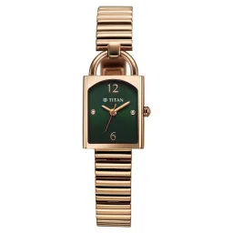 Titan Metro Quartz Analog Green Dial Stainless Steel Strap Watch For Women-picture-18