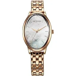 Titan Purple Secluded Quartz Analog Rose Gold Dial with Rose Gold Plating Stainless Steel Strap Watch for Women-picture-27
