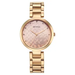 Titan Purple Superheads Quartz Analog Rose Gold Dial Rose Gold Stainless Steel Strap Watch For Women-picture-26