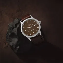 Titan Quartz Analog with Date Brown Dial Leather Strap Watch for Men-picture-42