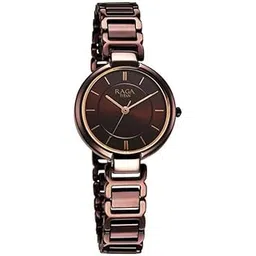 Titan Raga Women's Allure: Brown Dial with Designer Metal Strap Analog Watch-2608QM02/NT2608QM02-picture-10