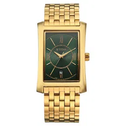 Titan Regalia Allure Analog with Date and Green Dial Yellow Gold Stainless Strap Watch for Men-picture-12