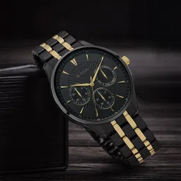 Titan Regalia Opulent Black Dial Multifunction Stainless Steel Strap watch for Men-picture-27