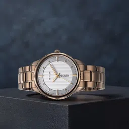 Titan Regalia Opulent Quartz Analog with Day and Date White Dial Brown Metal Strap Watch For Men-picture-15