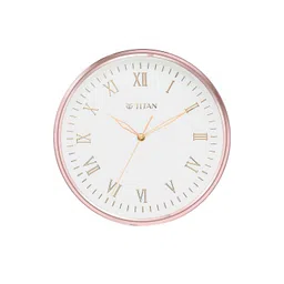 Titan Rose Gold & White Solid Contemporary Analogue Wall Clock-picture-16