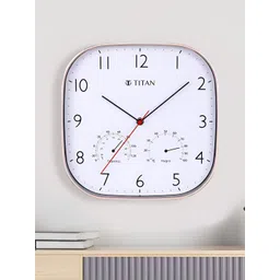 Titan Rose Gold & White Square Analogue Wall Clock-picture-46