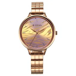 Titan Secluded Quartz Analog Rose Gold Dial Rose Gold Stainless Steel Strap Watch For Women-picture-21
