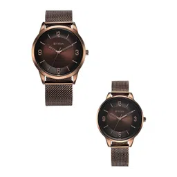 Titan Unisex Stainless Steel Bracelet Style Straps Analogue Couple Watch 18062648QM01P-picture-34