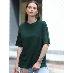 TITTLI Women Striped Pure Cotton Applique Boxy T-shirt-image-23