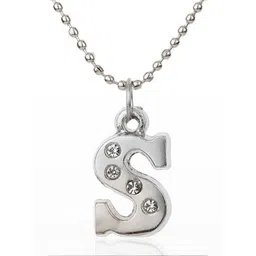 Tiyafashion Unisex Stainless Steel Artificial Stones Studded Quirky Pendant With Chain image 1