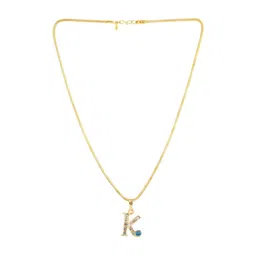 Tiyafashion Unisex Stainless Steel Crystals Studded Contemporary Pendant With Chain-picture-24