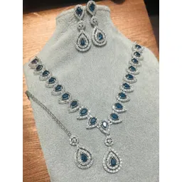 TIYARA Women Silver Jewellery Set-picture-27