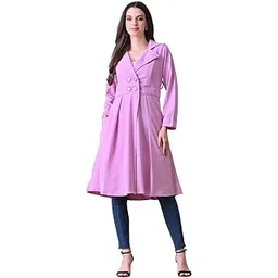 tj fashion Women Dress | Women's Elegant Long Coat - Double Breasted Flared Winter Overcoat with Lapel Collar and Pockets | Stylish Formal & Casual Wear for Winter-picture-18