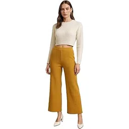 tnq Women Woolen Knitted Winter Wear Palazzo Pants || Bottom Design Woollen Trouser || Women Warm Palazzos|| Knitted Flared Palazzo-picture-10