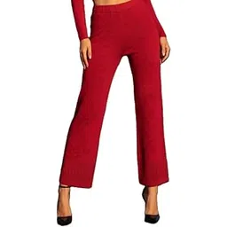 tnq Women Woolen Knitted Winter Wear Palazzo Pants || Bottom Design Woollen Trouser || Women Warm Palazzos|| Knitted Flared Palazzo-picture-11